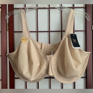NWT Wacoal Sheer Beige Nude Ultimate Lift Wide Band Bra in Size 42G